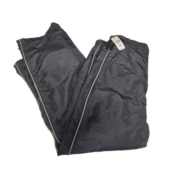 Alpinetek Black Snow Pants Mens XL 40 Winter Ski Pants Fleece Lined - Picture 1 of 9